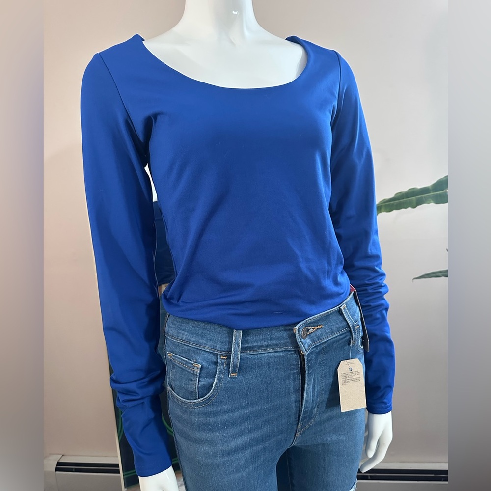 Woman’s Fleece lined Blue Bodysuit Size Medium
